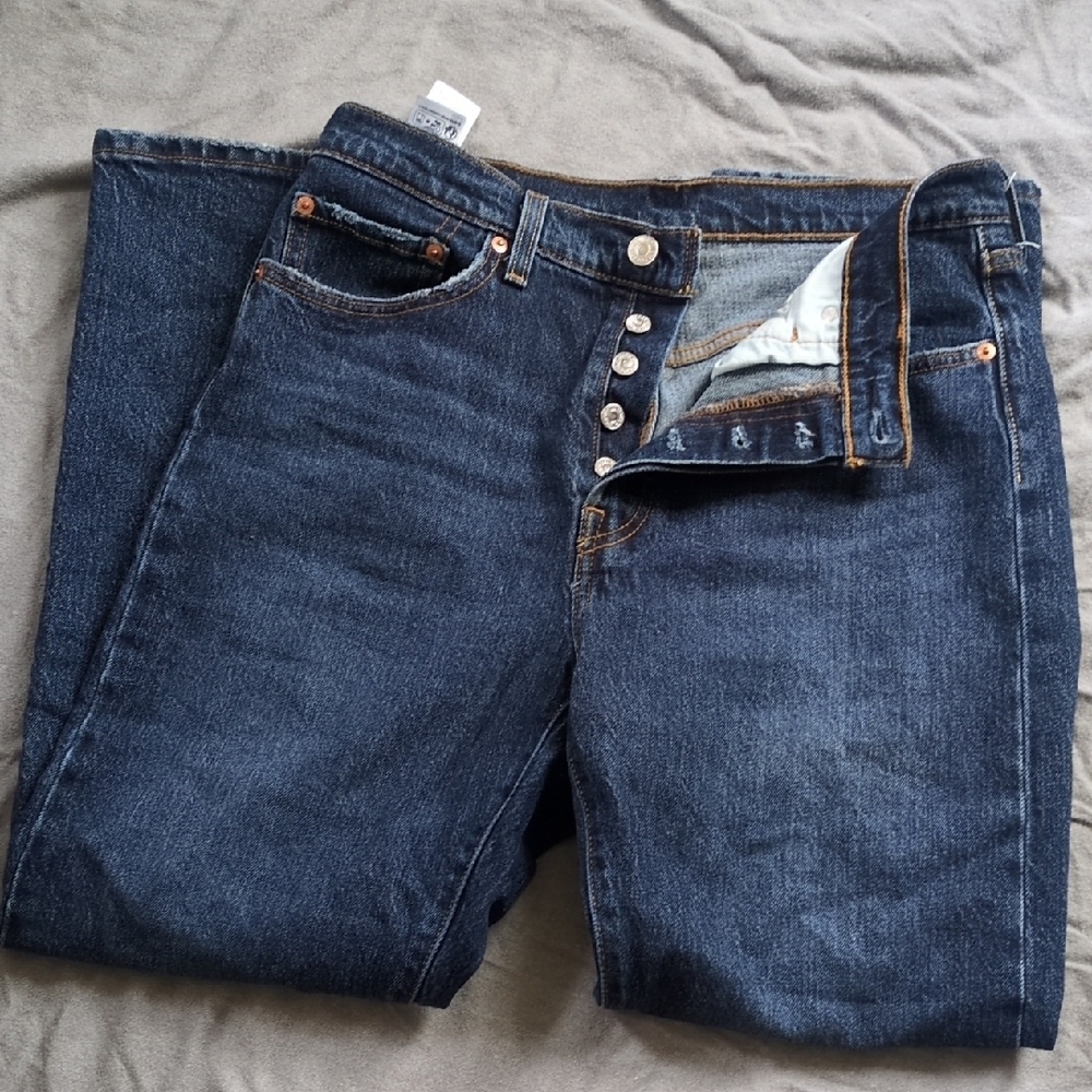 Levi's Dark Blue 501 Button Fly 29x28